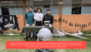 Estudiantes peruanos desarrollan purificador de agua que solo necesita energía solar