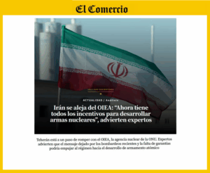 [Ciencia Política] Alonso Cárdenas: Programa nuclear de Irán